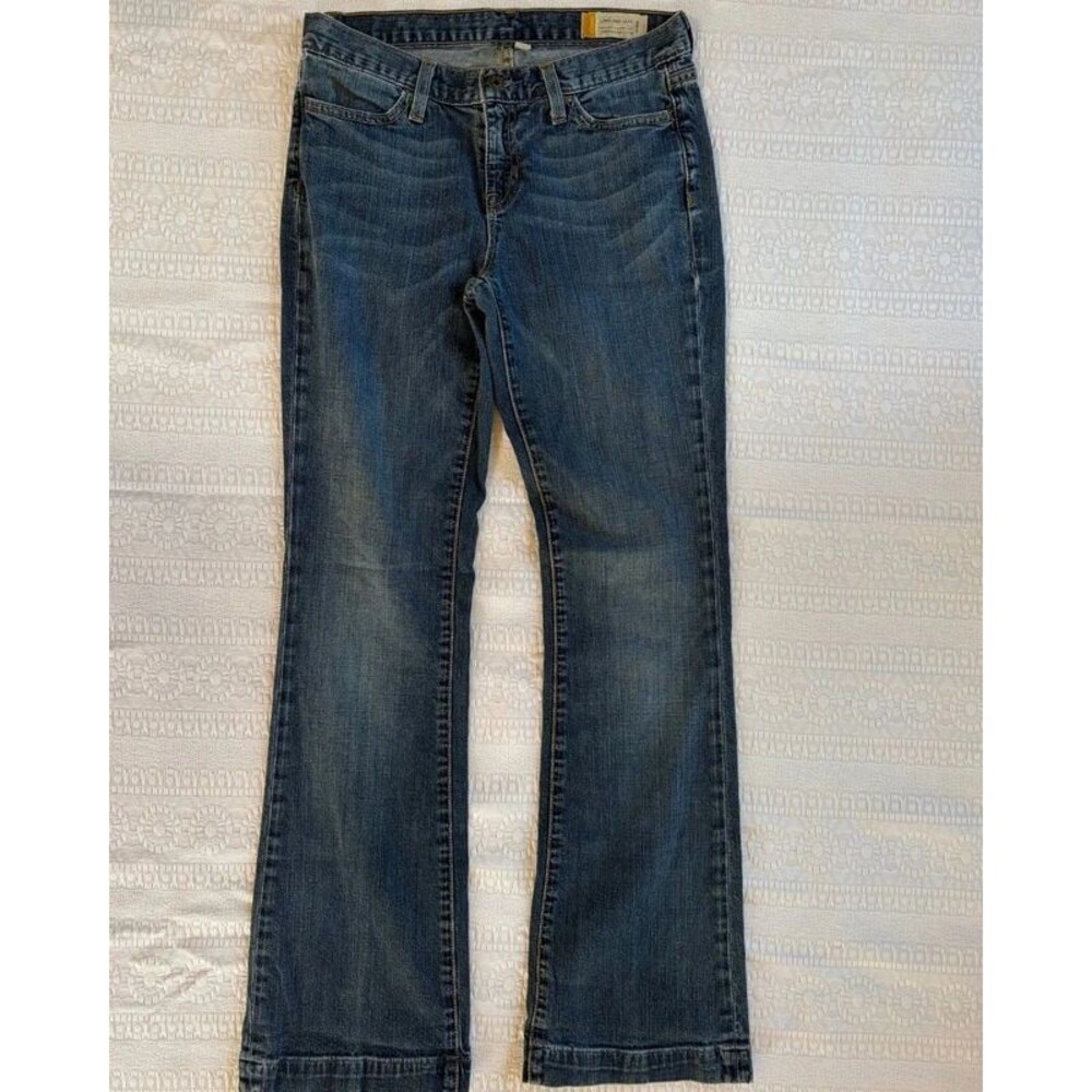 Gap Long and Lean Jeans Womens 2 Low Rise Bootcut Y2K Stretch Medium Wash Denim